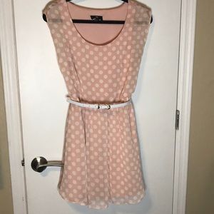 Pretty pink polka dot dress